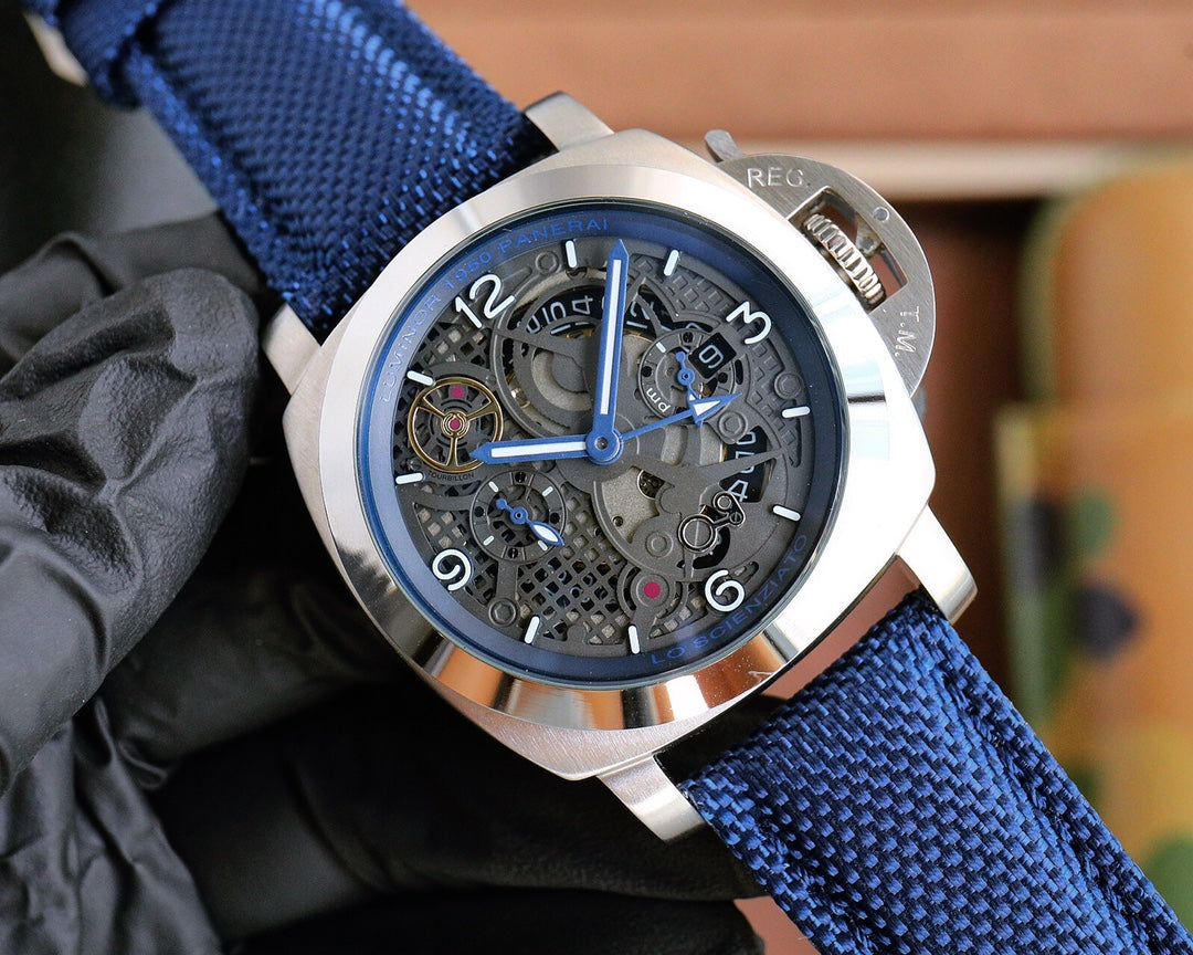 Black Silver - Blue Rubber - Automatic - 44mm