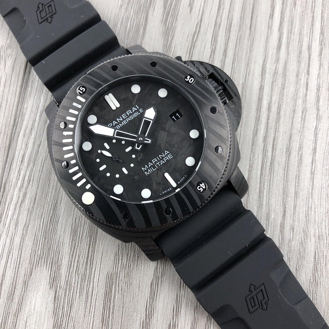 Black - Black 904L Steel - Black Rubber -Automatic - 47mm
