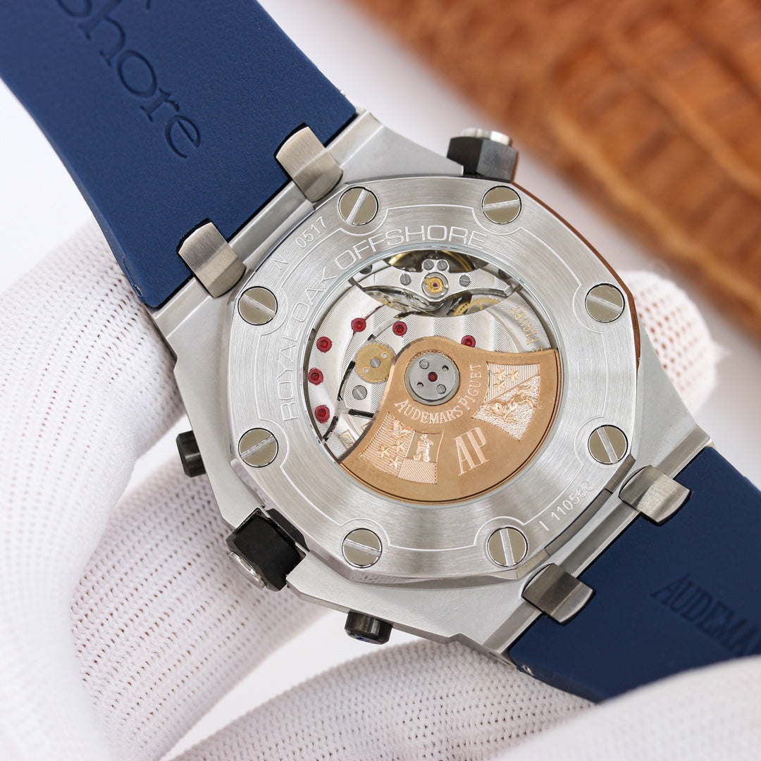 TOP! - 316L Steel - Blue rubber - Automatic - 42mm