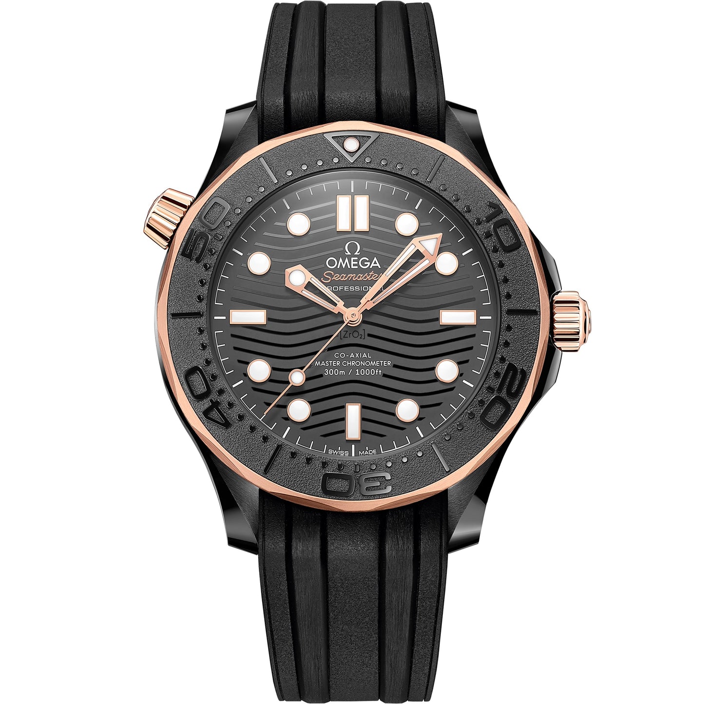 Black Rosegold -904L Steel -Black Rubber - Automatic - 42mm