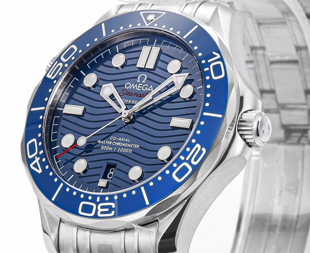 š„Limited Time Offer!-VS- 210.30.42.20.03.001- Blue -Silver 904L Steel -Free Rubber Strap- Automatic -42mm