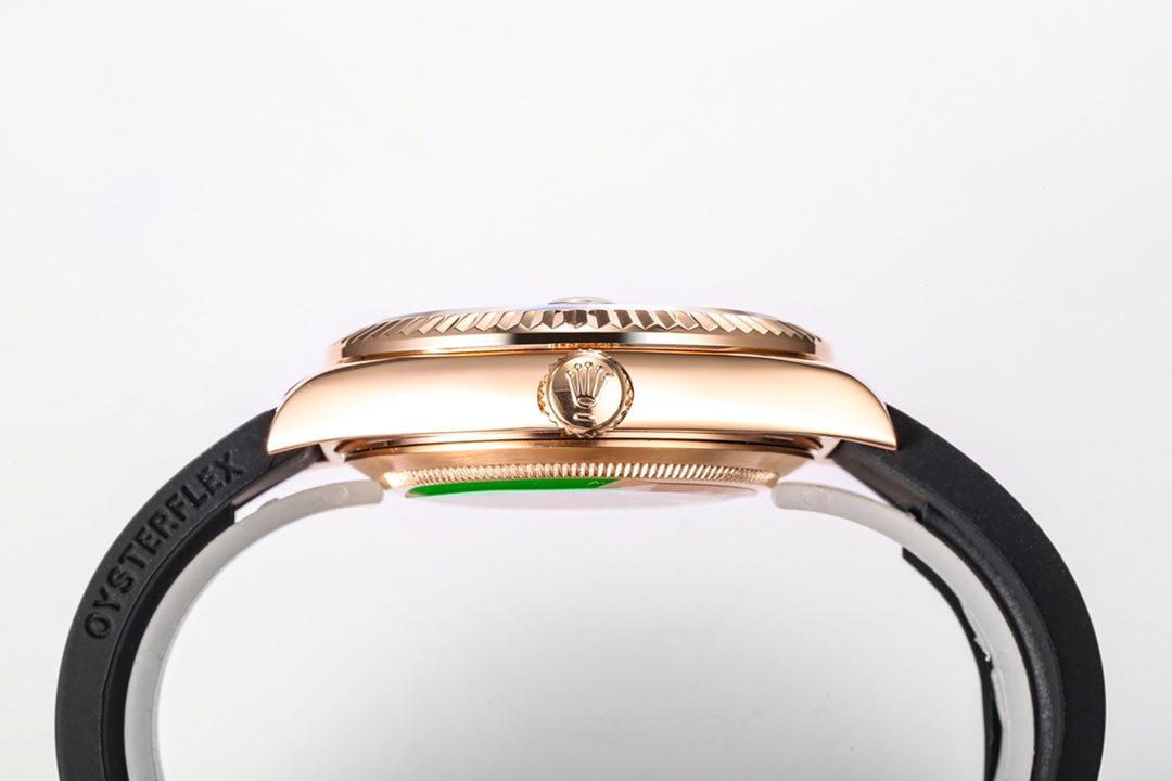 C-Factory -Grey Rosegold - Black Rubber - Automatic - 42mm