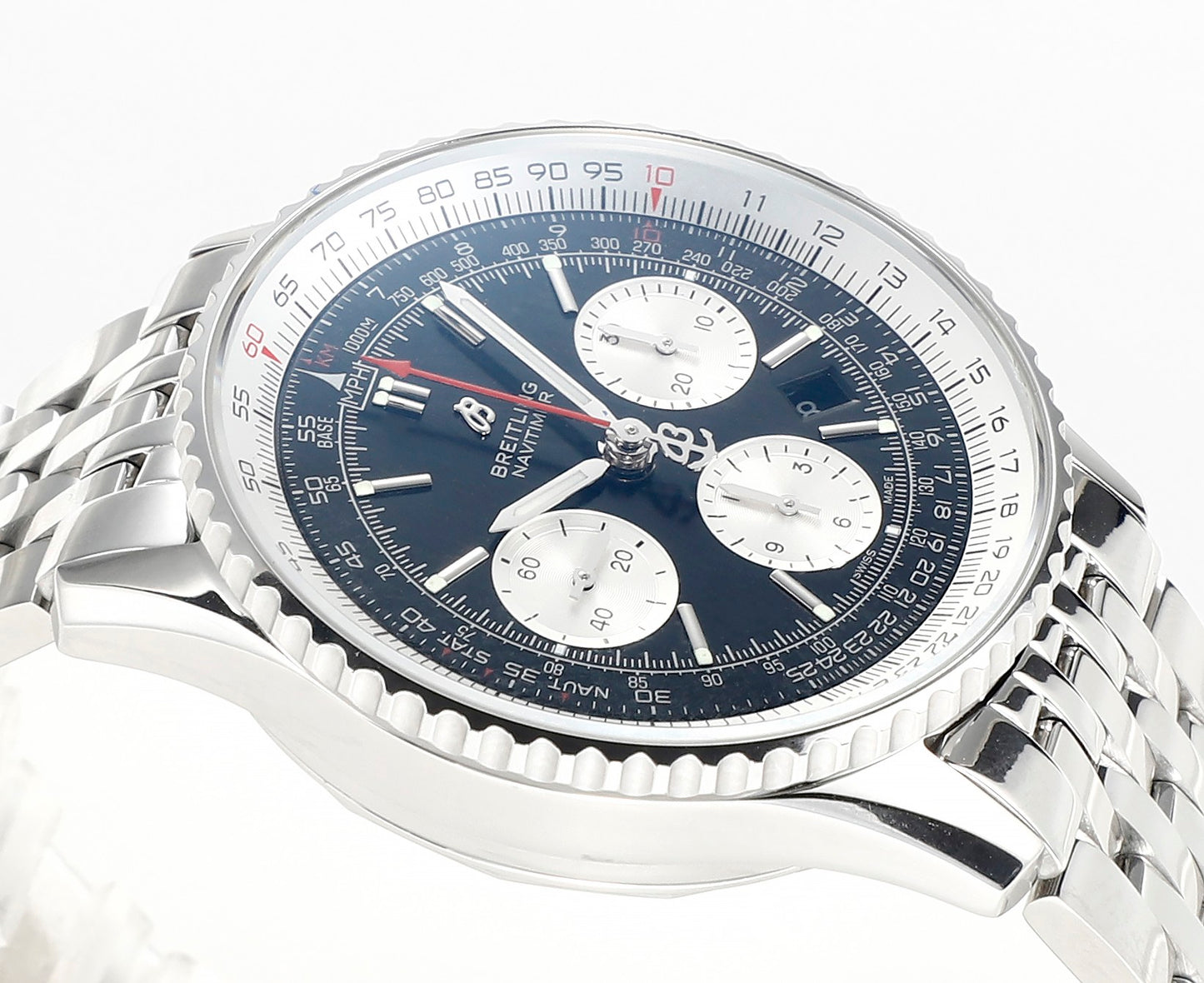 Chronograph - White Ceramic - Black- N-Timer - 904L Steel - Automatic - 43mm