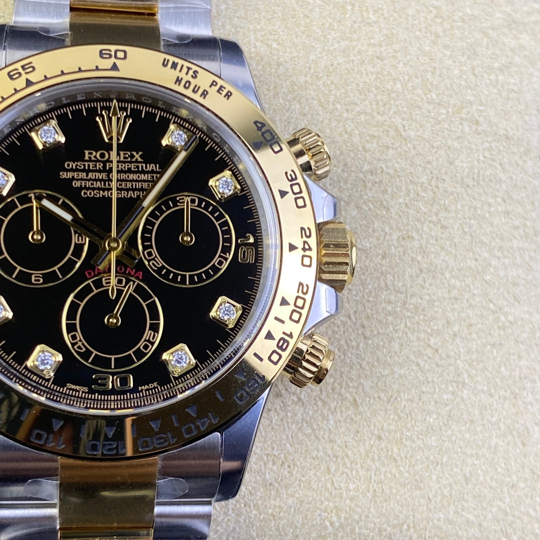 Chronograph -C-Factory -Black Yellow Steel- Silver 904L Steel- Automatic - 40mm