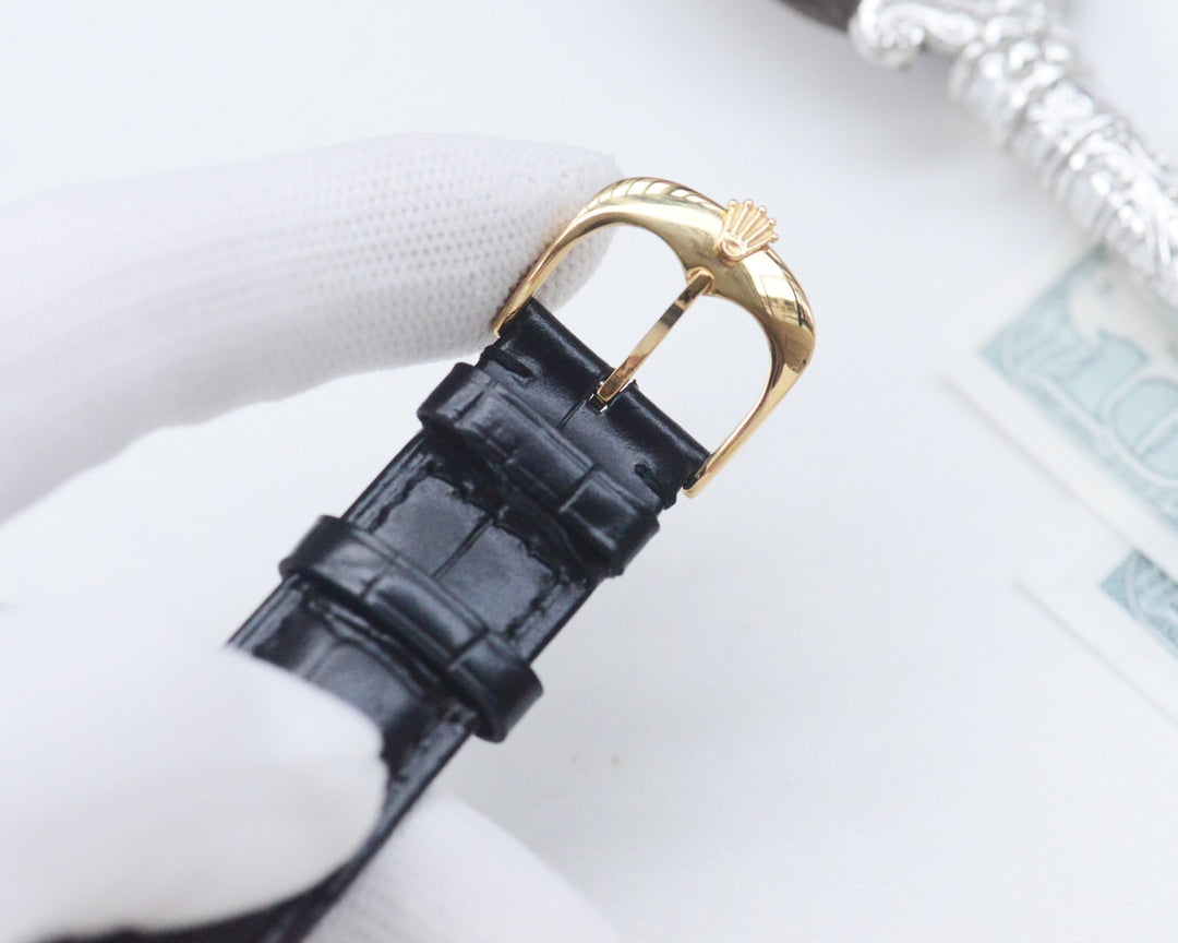 White -904L Yellow - Black Leather - Automatic - 39mm