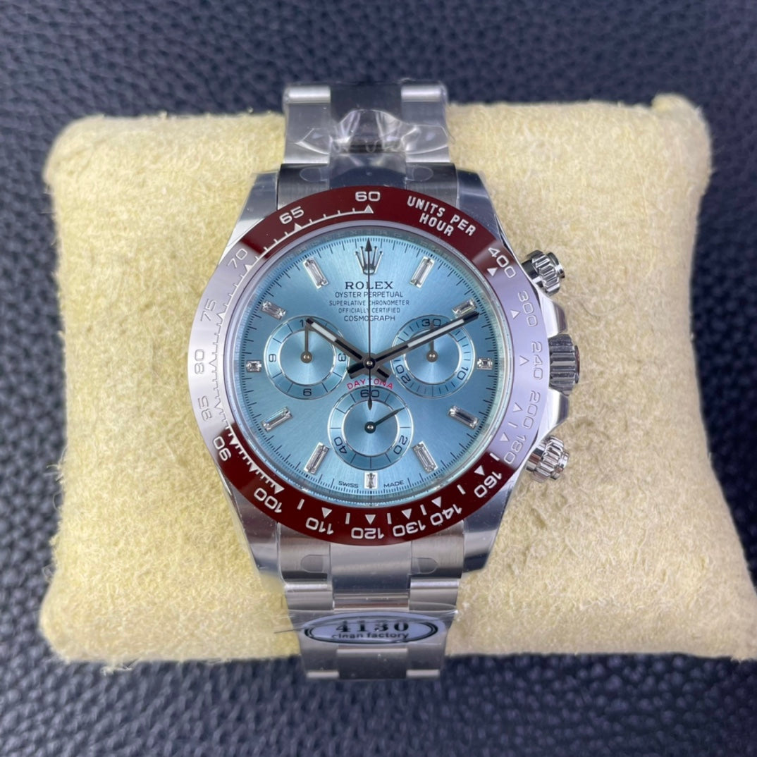 Chronograph -C-Factory -Blue - Silver 904L Steel- Automatic - 40mm
