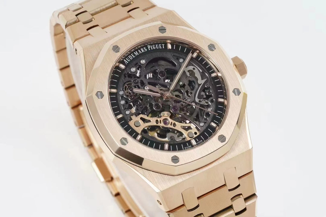 TOP 15407- Hollow Rosegold steel - Automatic - 41mm