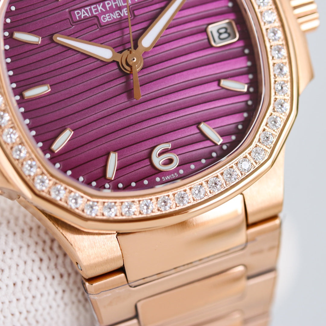 Lady - Purple - Rosegold 316L Steel - Automatic - 35mm