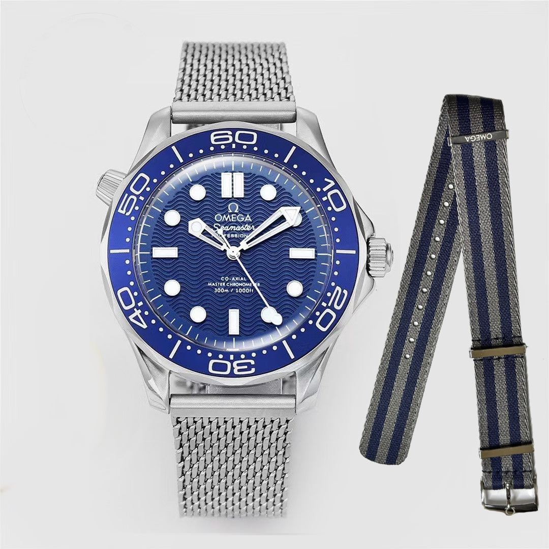 š„Limited Time Offer! 60th Anniversary- Blue -904L Steel - Free Nylon Strap - Automatic -42mm
