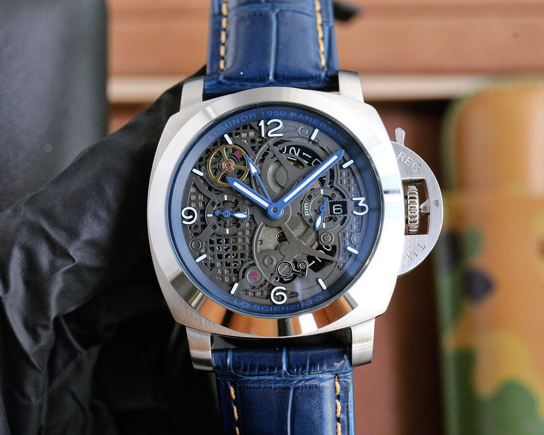 Black Silver - Blue Rubber - Automatic - 44mm