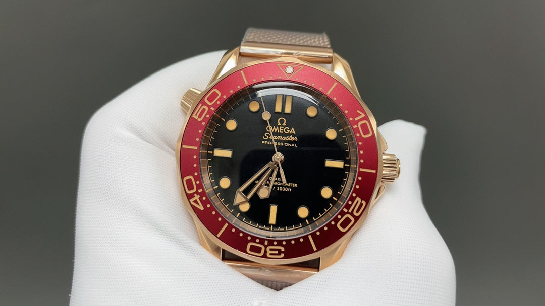 Top version -Black Red - Yellow 904L Steel - Free rubber strap - Automatic - 42mm