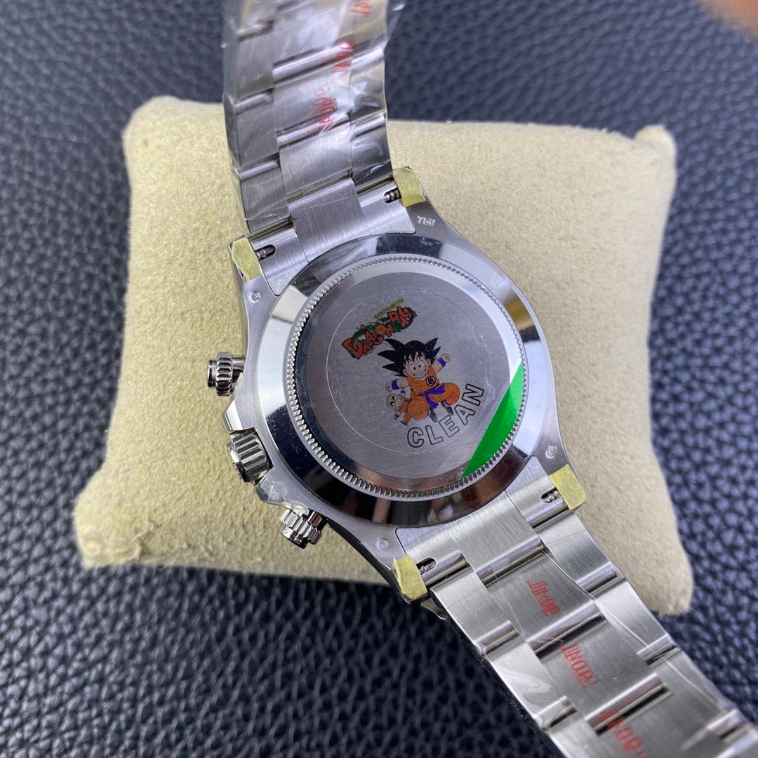 Chronograph -C-Factory -Black Red Steel- Silver 904L Steel- Automatic - 40mm