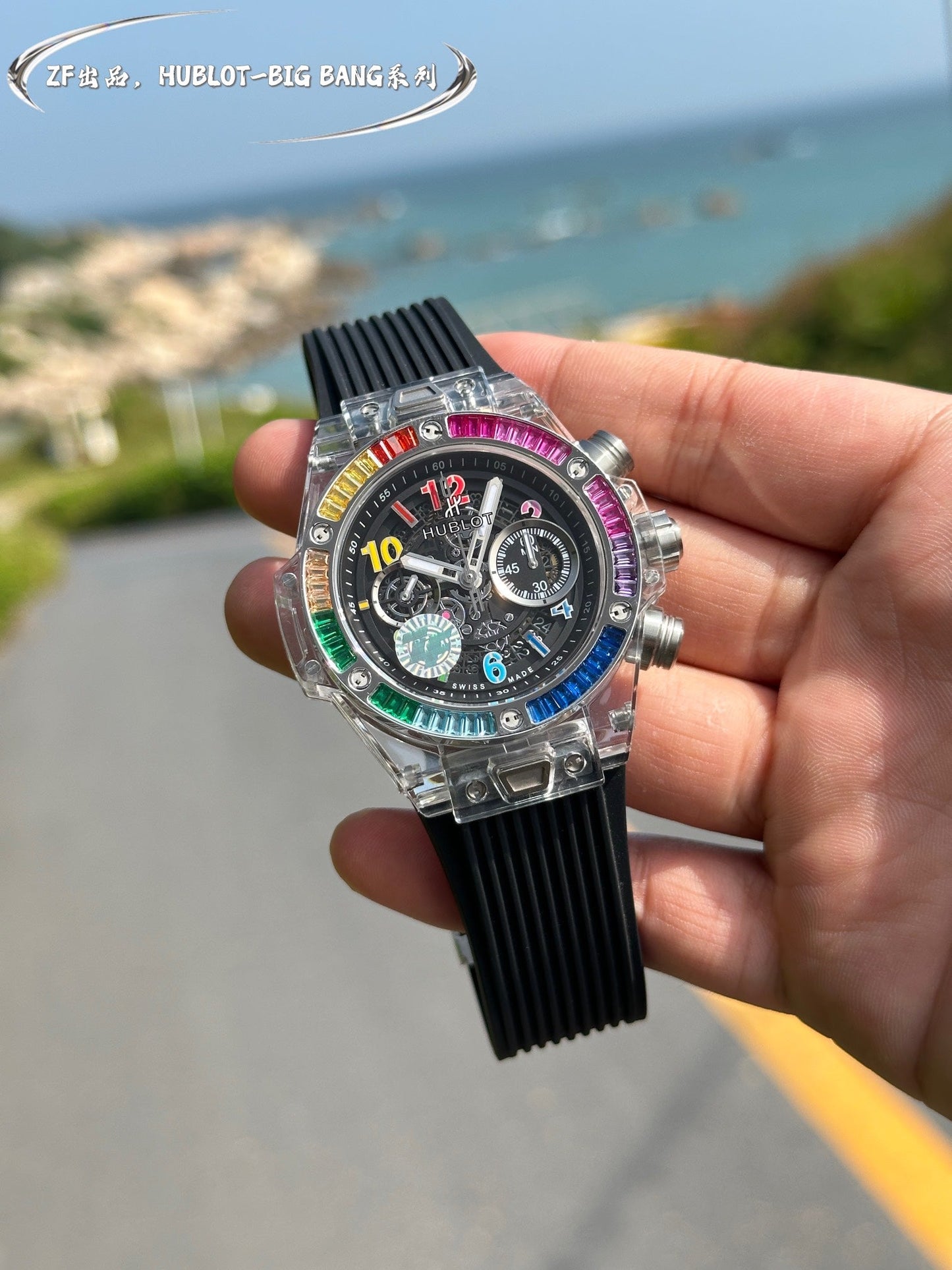 Chronograph -Sapphire glass - Black Rubber - Automatic - 45mm