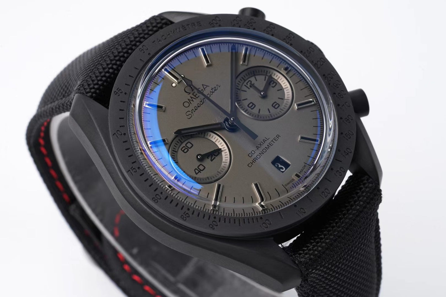 Chronograph -Moon back - Grey - Black Rubber- Automatic - 44mm
