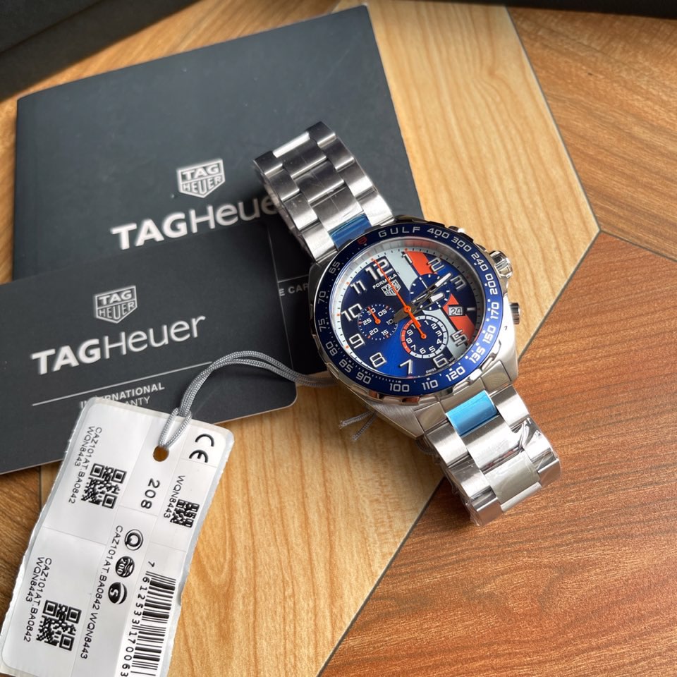 Blue - Silver 904L steel - Quartz - 41mm