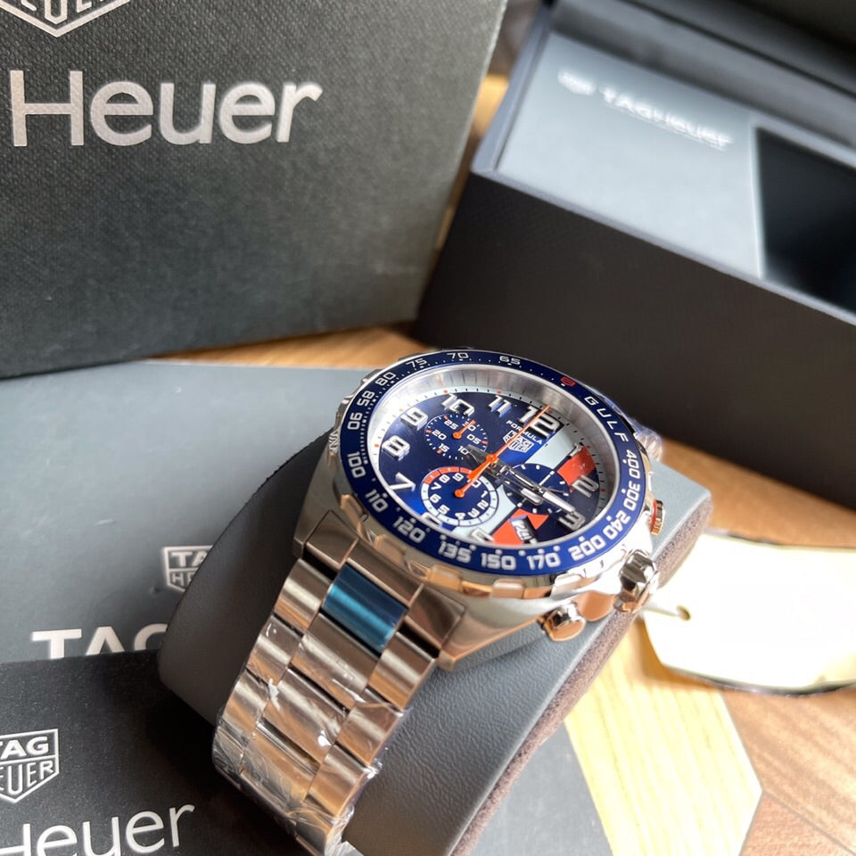 Blue - Silver 904L steel - Quartz - 41mm
