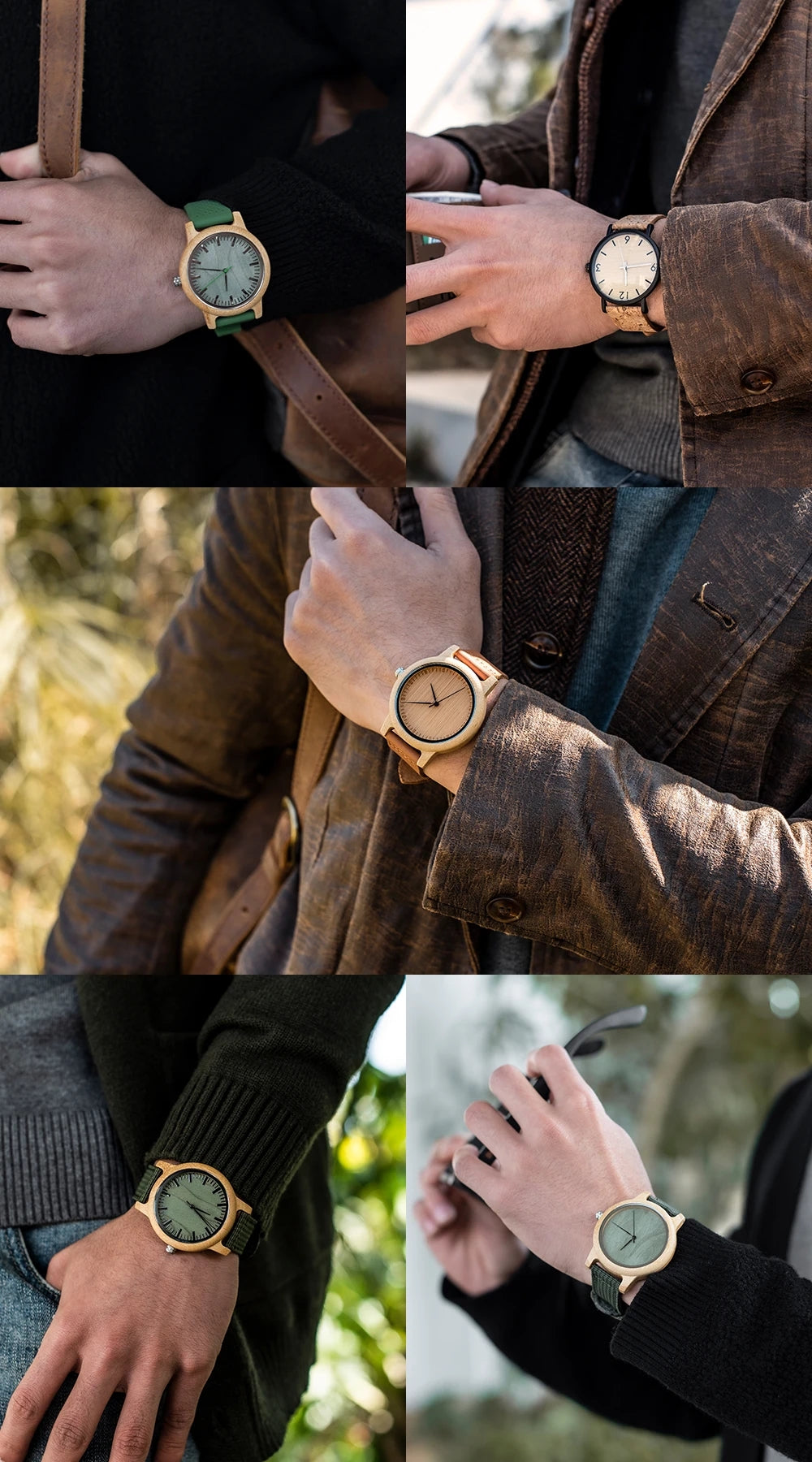 Brown Black - Green Rubber - Quartz - 42mm