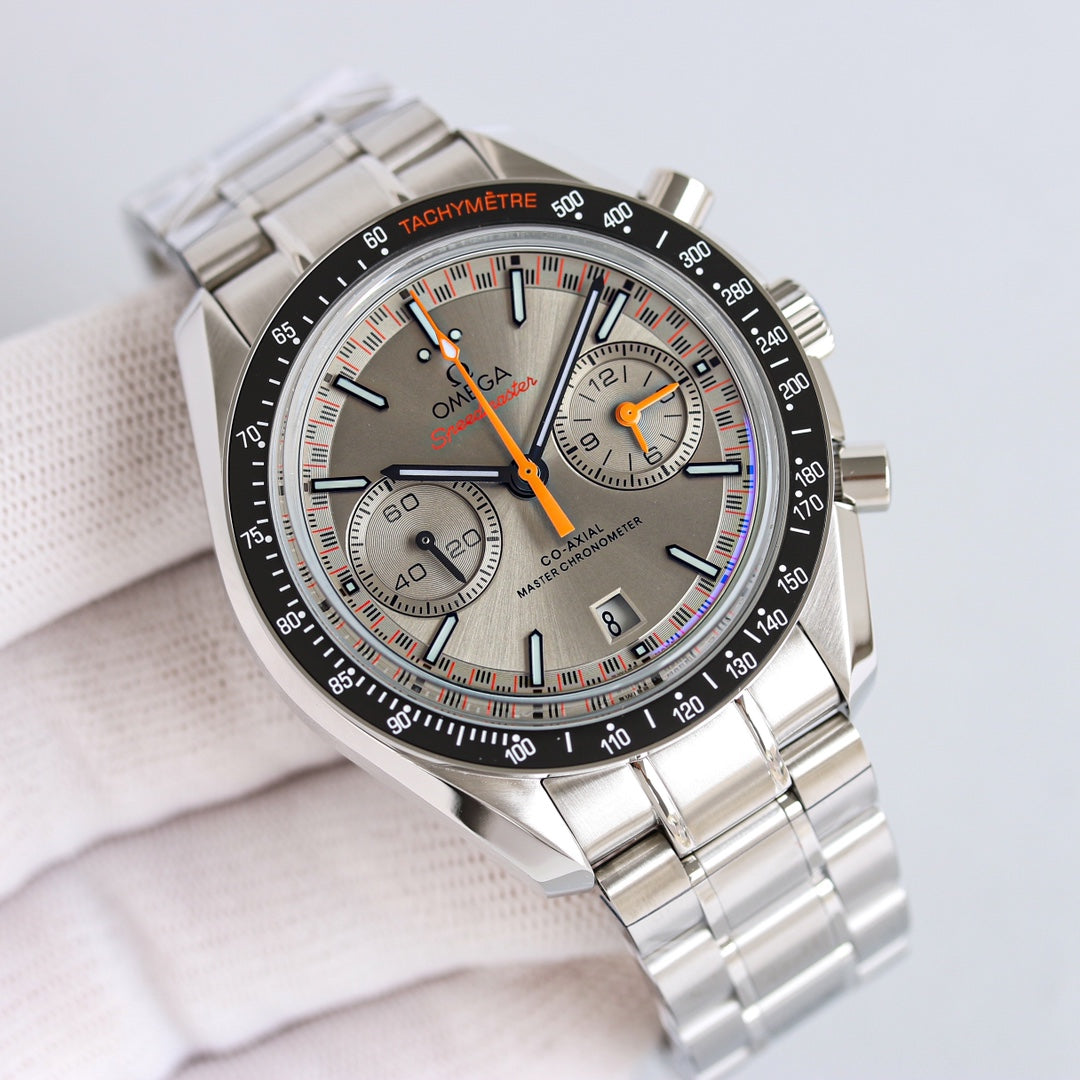 Chronograph -329.30.44.51.06.001- Silver- Black Ceramic- 316L Steel- Automatic - 44mm
