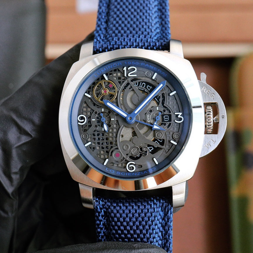 Black Silver - Blue Rubber - Automatic - 44mm