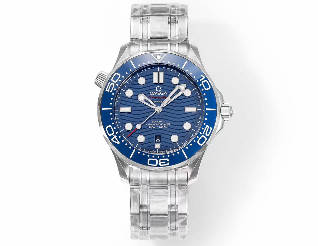 š„Limited Time Offer!-VS- 210.30.42.20.03.001- Blue -Silver 904L Steel -Free Rubber Strap- Automatic -42mm