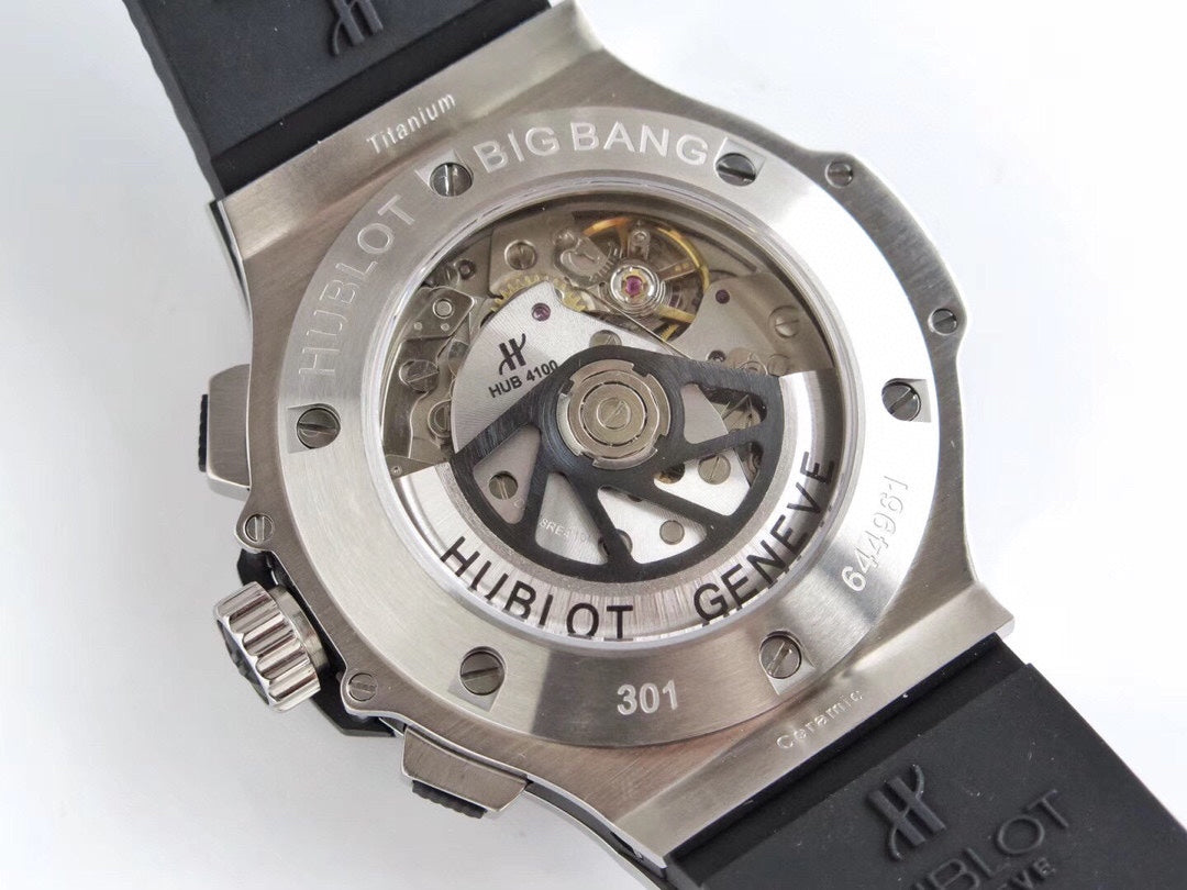 Chronograph -Black Silver - Black Rubber - Automatic - 44mm