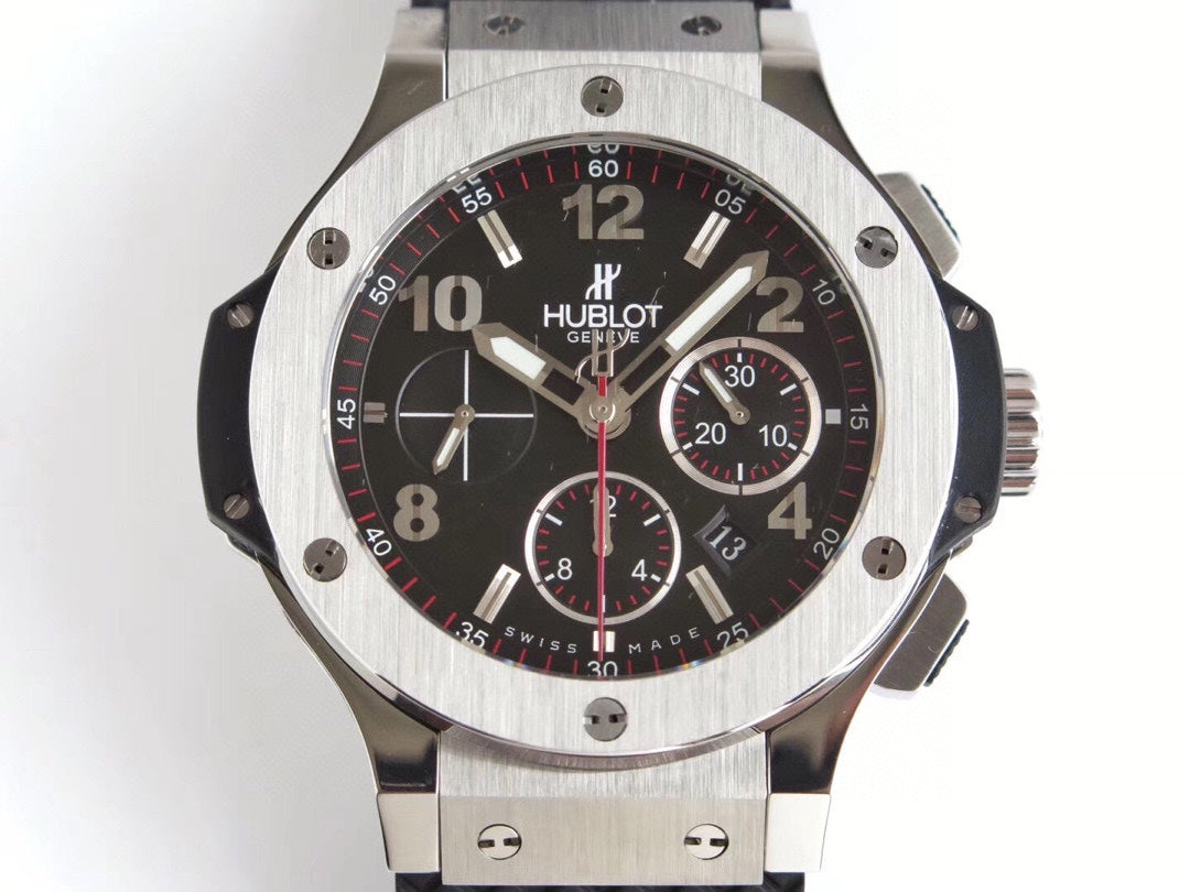 Chronograph -Black Silver - Black Rubber - Automatic - 44mm