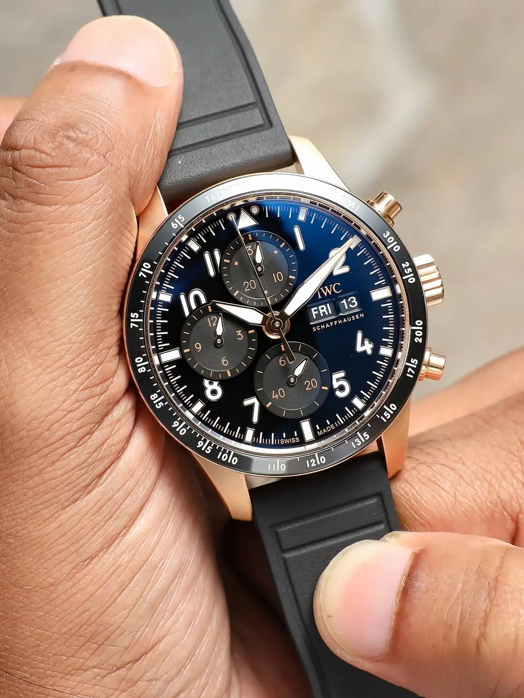 Chronograph - Black -Black Rubber - Automatic - 41mm