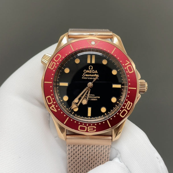 Top version -Black Red - Yellow 904L Steel - Free rubber strap - Automatic - 42mm