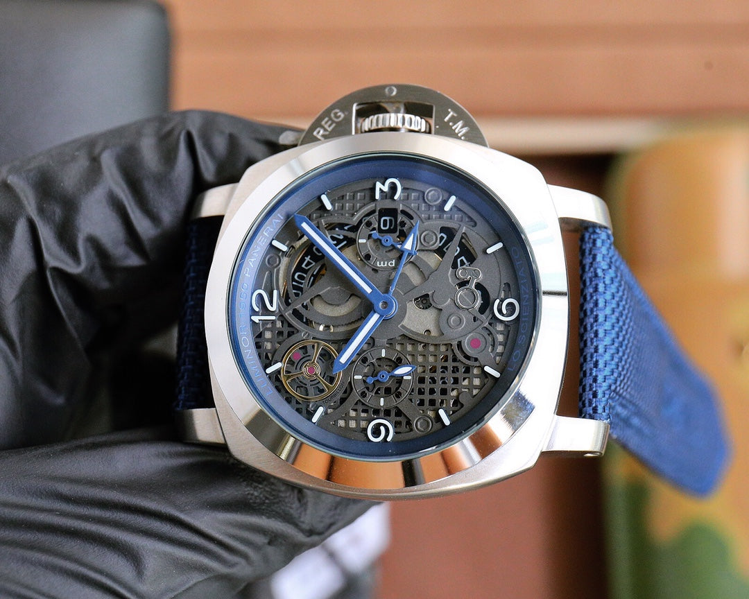 Black Silver - Blue Rubber - Automatic - 44mm