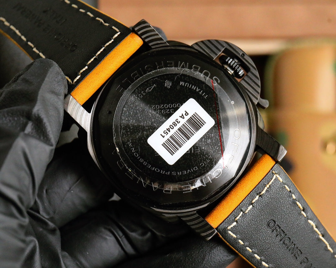 Black Silver - Yellow Leather - Automatic - 47mm