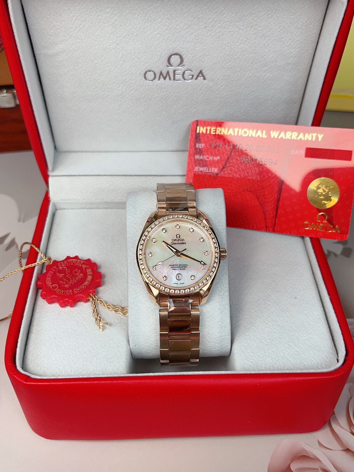 LADY -Diamond bezel -White Silver- Yellow Gold 904L Steel- Quartz - 34mm