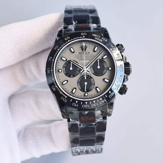 Chronograph -Black Grey - Black 904L Steel- Automatic - 40mm