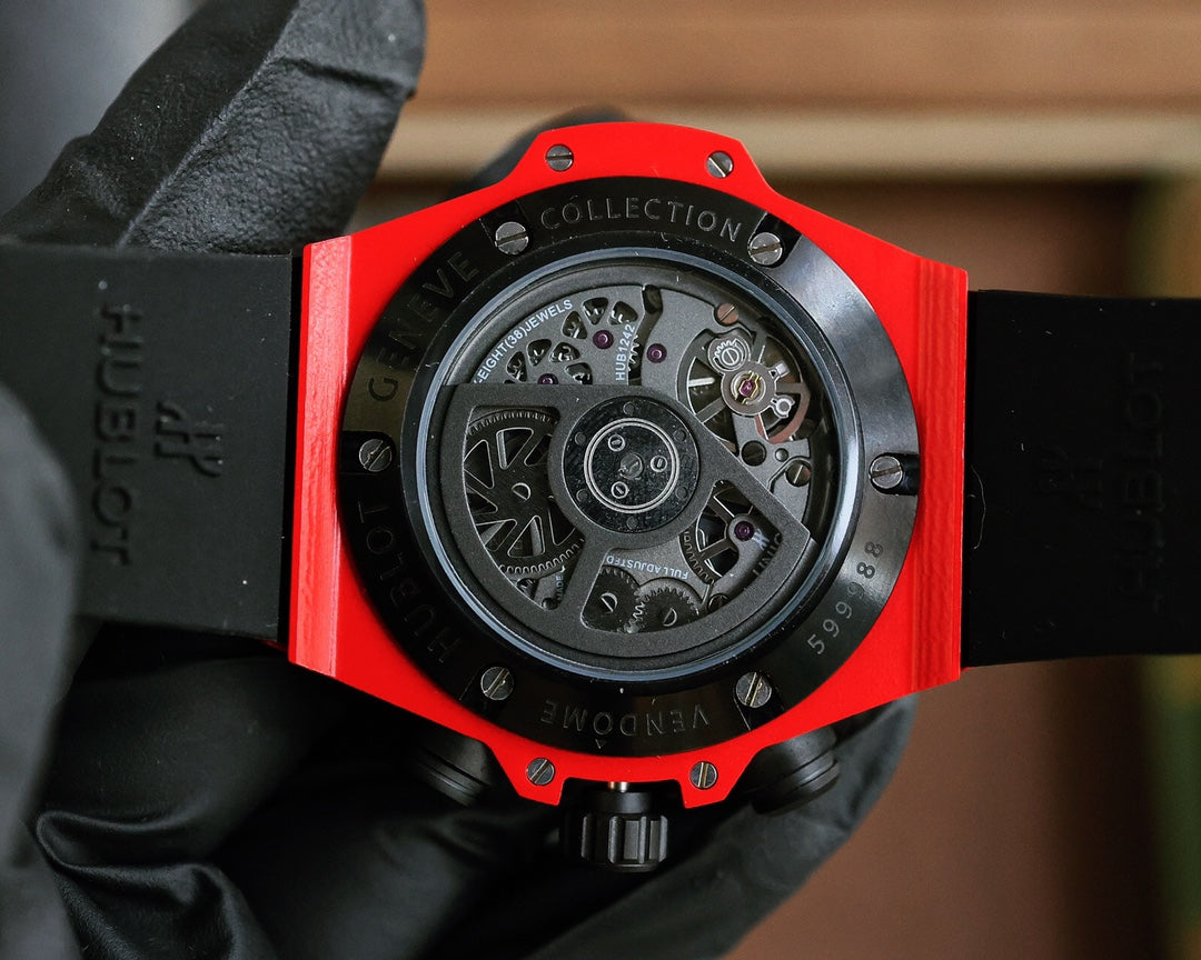 Chronograph -Red Carbon Fiber - Red Rubber - Quartz - 45mm