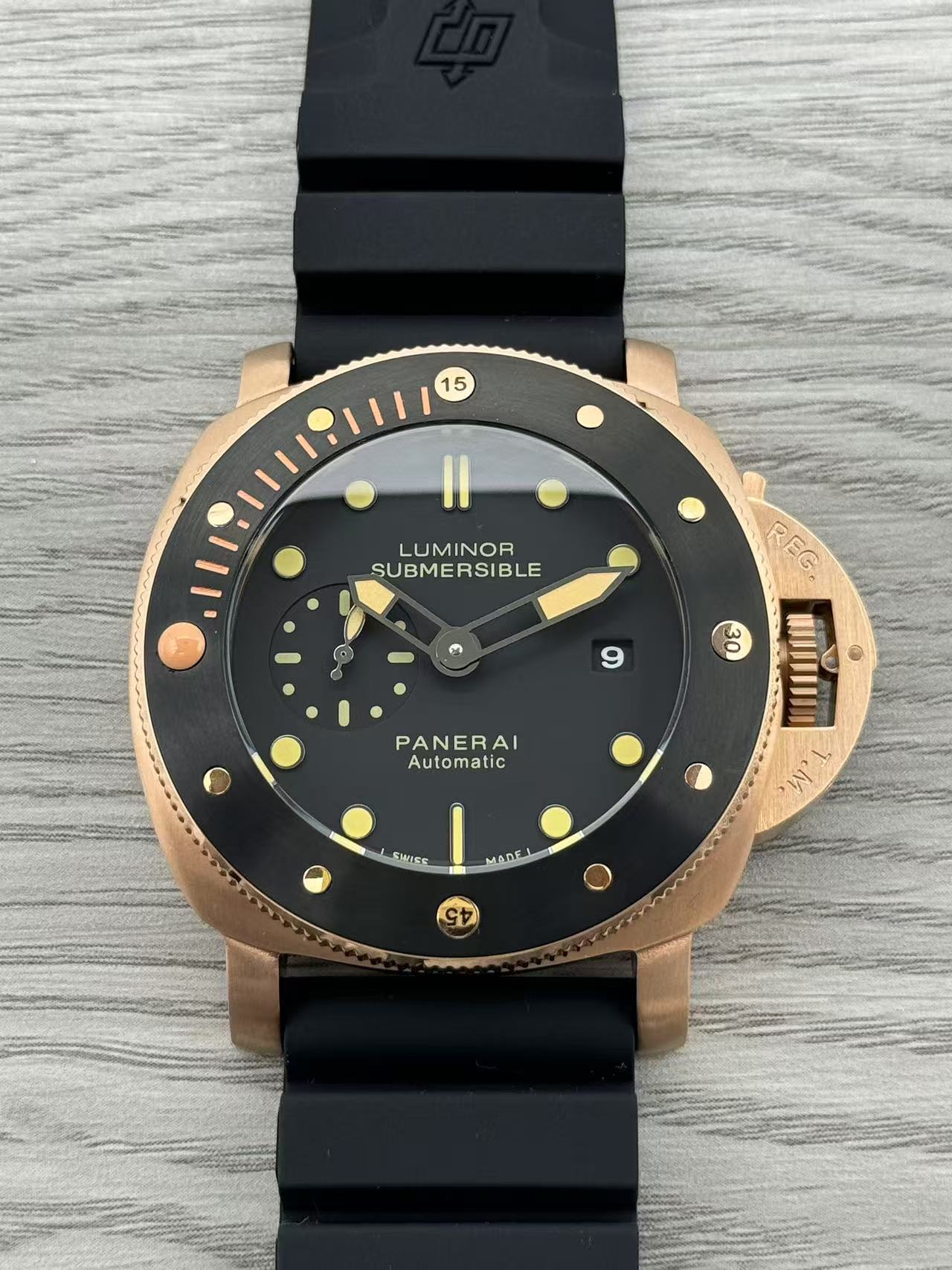 Black Yellow - 904L Steel - Black Rubber -Automatic - 47mm