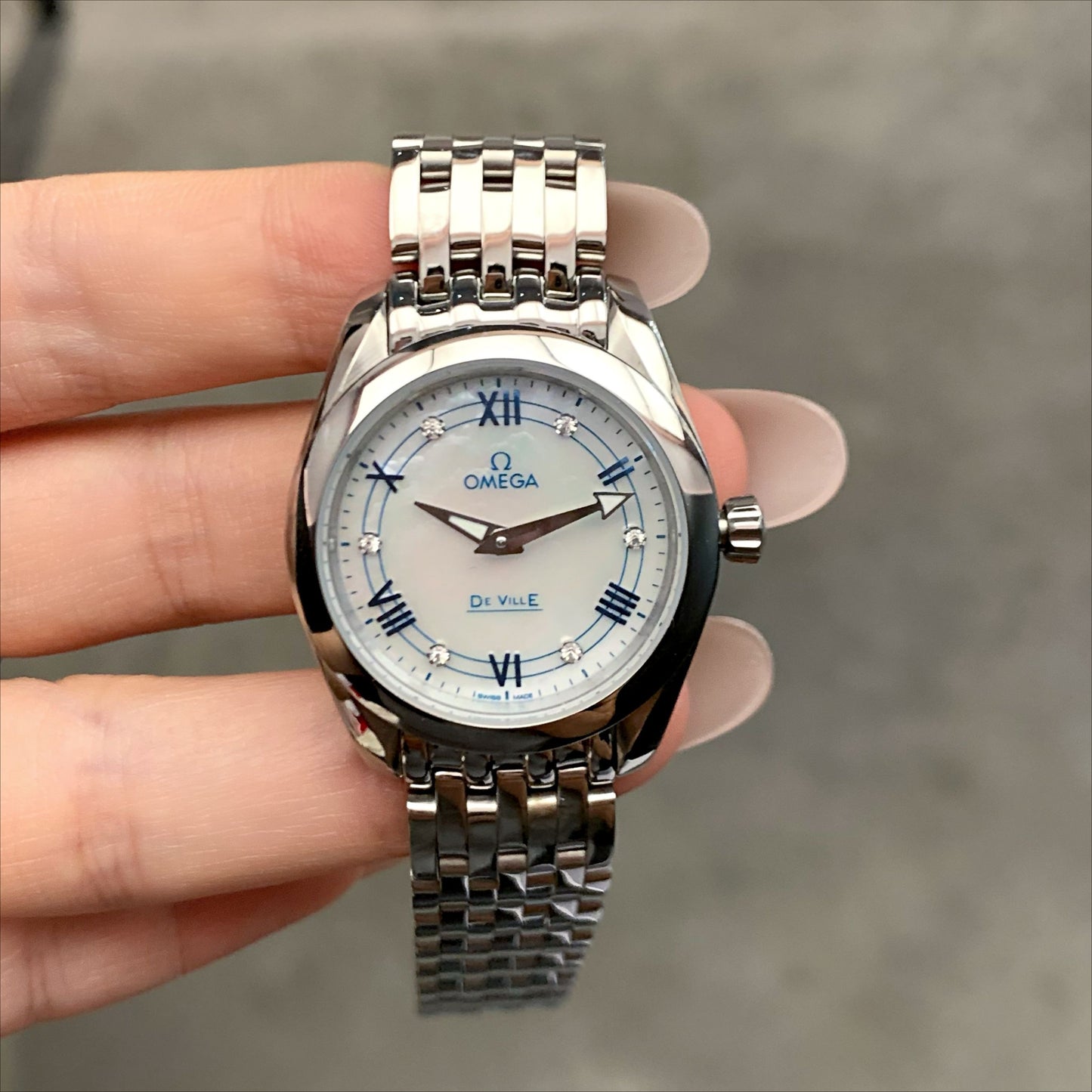 LADY - Two hands -White - Silver 904L Steel - Quartz - 28mm