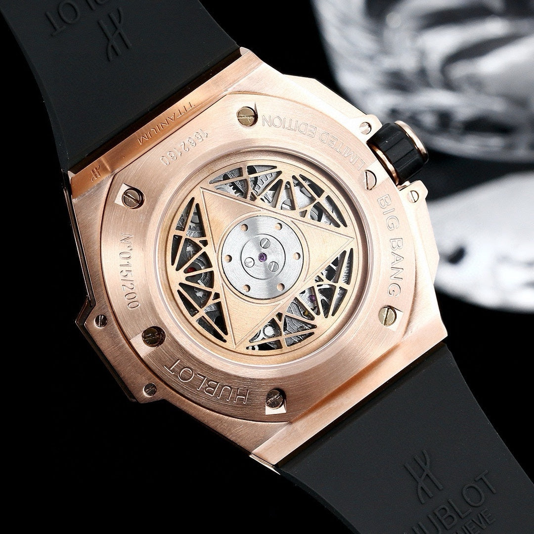 Rosegold Black - Black Rubber - Automatic - 45mm