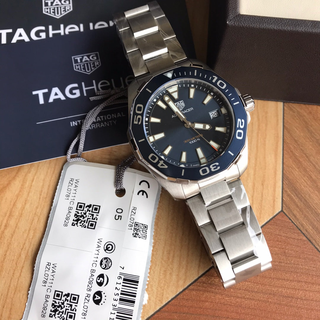 Blue - Silver 904L steel - Quartz - 41mm
