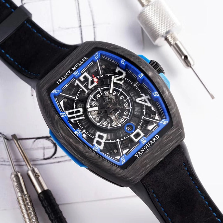 Grey Blue Ceramic - Black Rubber - Automatic - 44*53mm