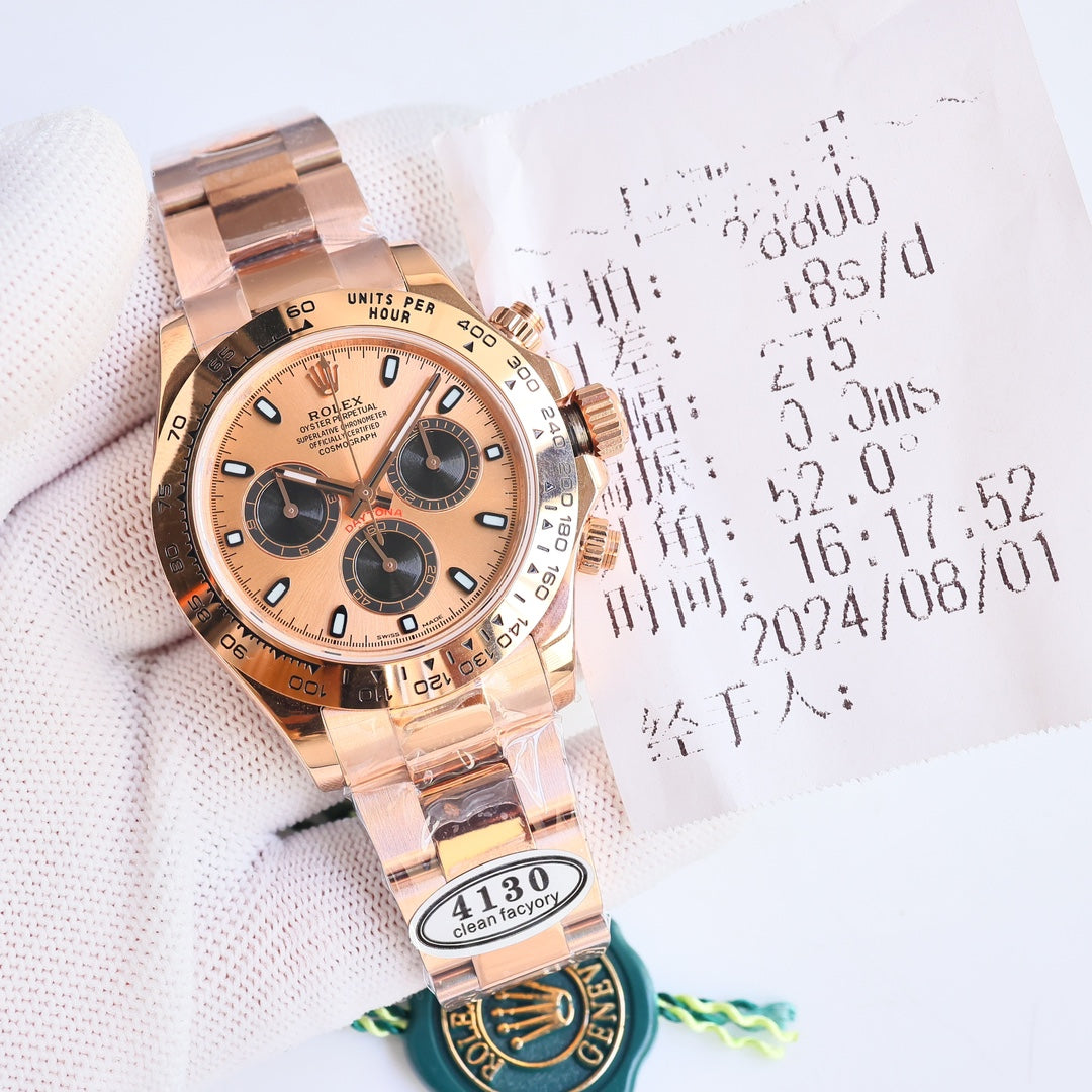 Chronograph -C-Factory -Rosegold - 904L Steel- Automatic - 40mm