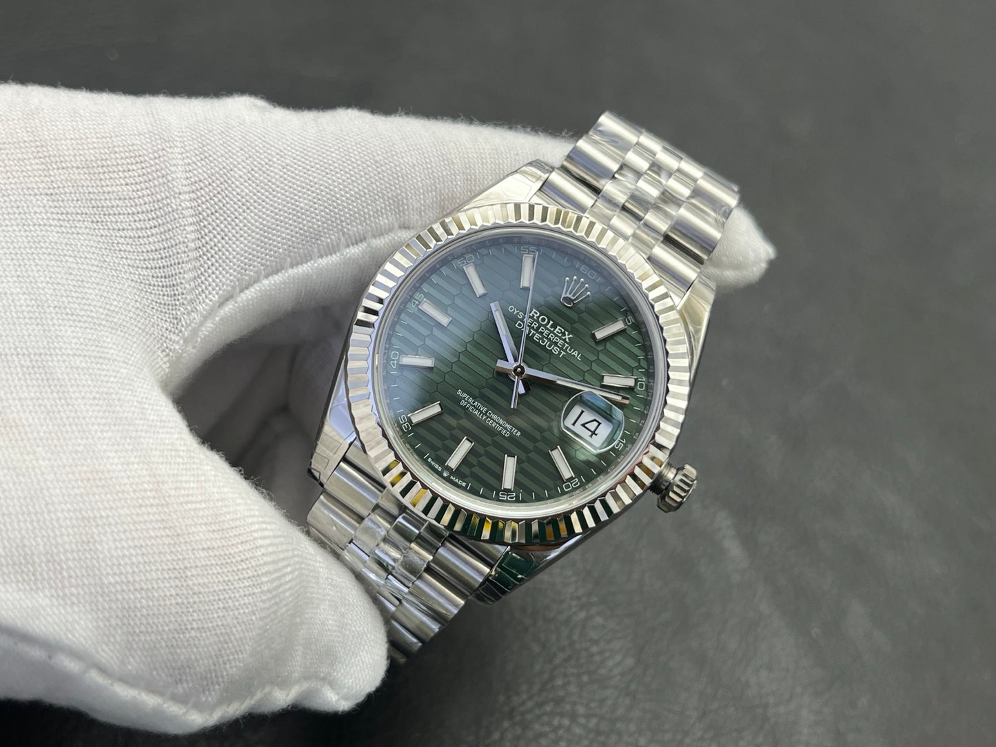 C-Factory -Green Wave - Silver 904L Steel- Automatic - 41mm