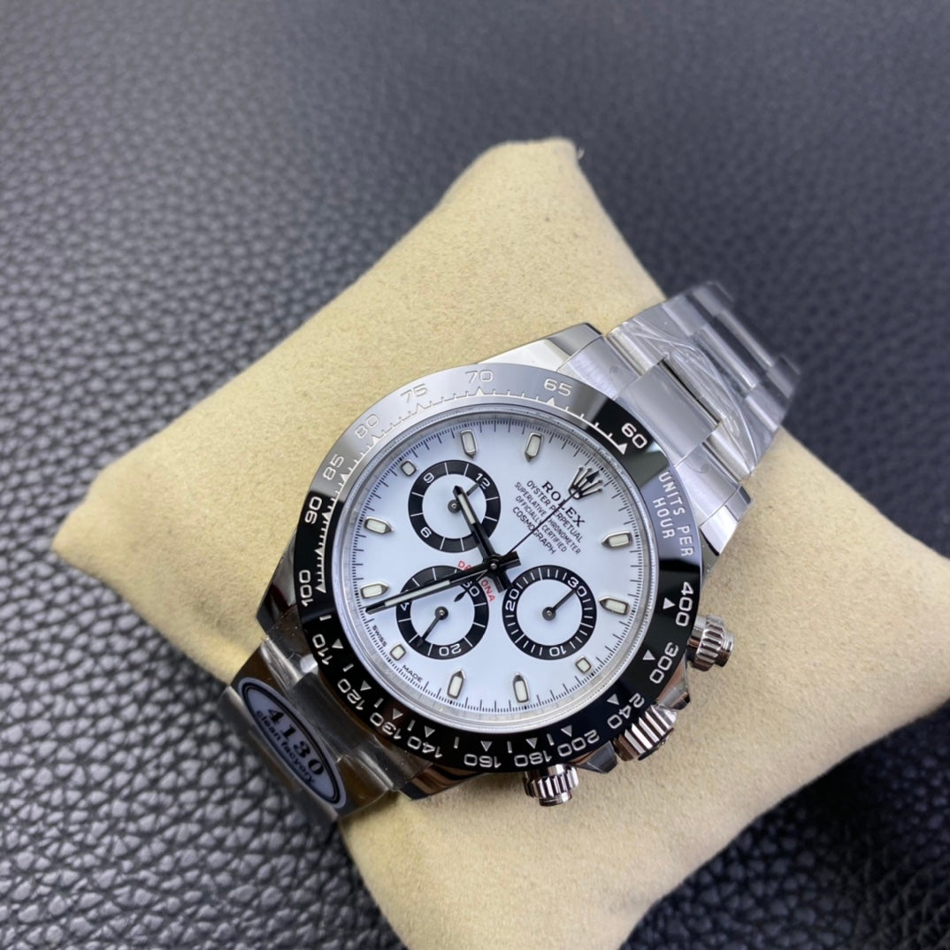 Chronograph -C-Factory -White Steel- Silver  904L Steel- Automatic - 40mm