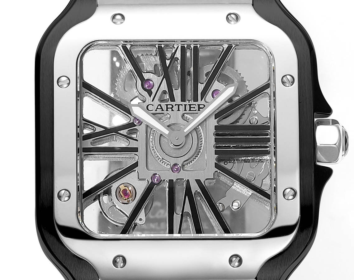 Two hands - Black Silver -Ultra-thin Hollow -Silver 904L Steel - Automatic - 40mm