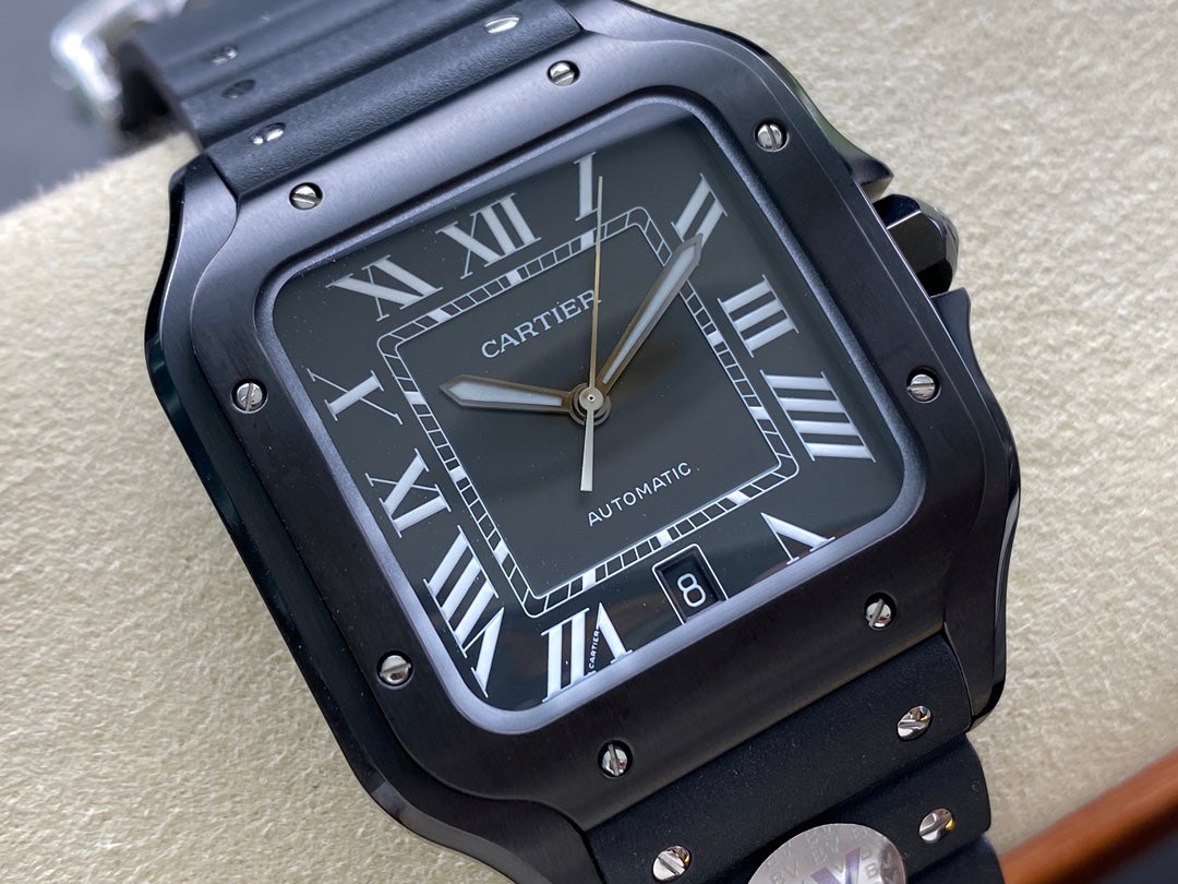 Black 316L Steel - Black Rubber - Automatic - 47*40mm