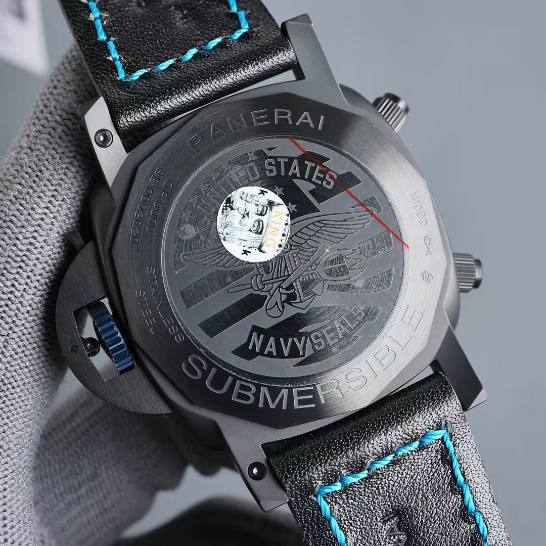 Blue Steel - Black- Black Rubber - Automatic - 44mm