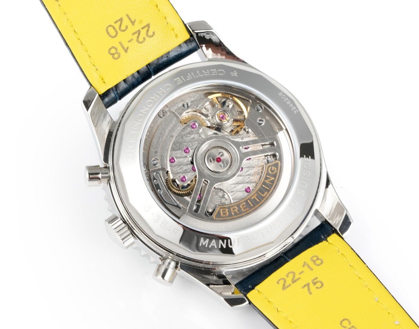 Chronograph - Silver Blue - N-Timer - Blue Leather - Automatic - 43mm