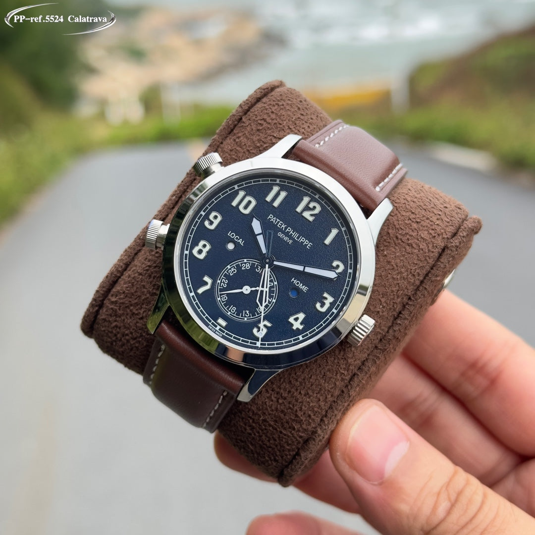 Silver Blue - Brown Leather - Automatic - 42mm