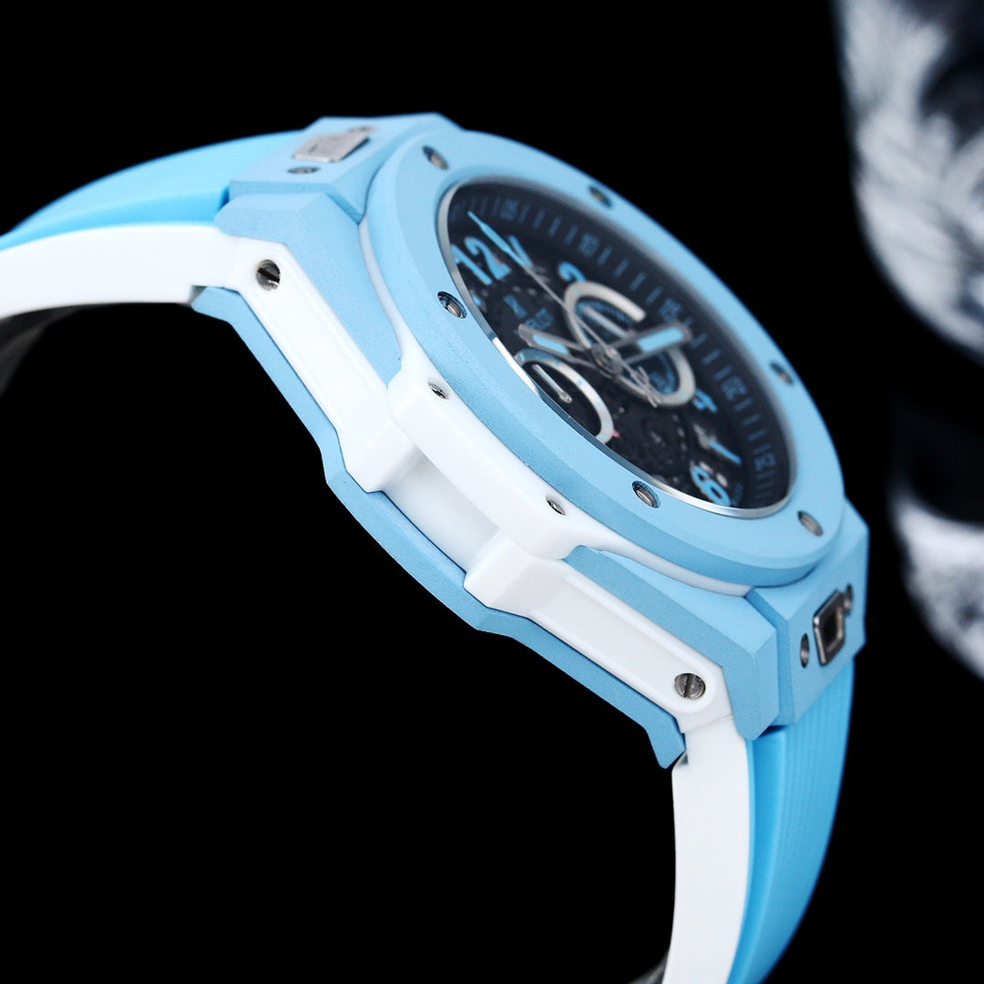 Chronograph - Blue Carbon Fiber - Blue Rubber - Quartz - 45mm