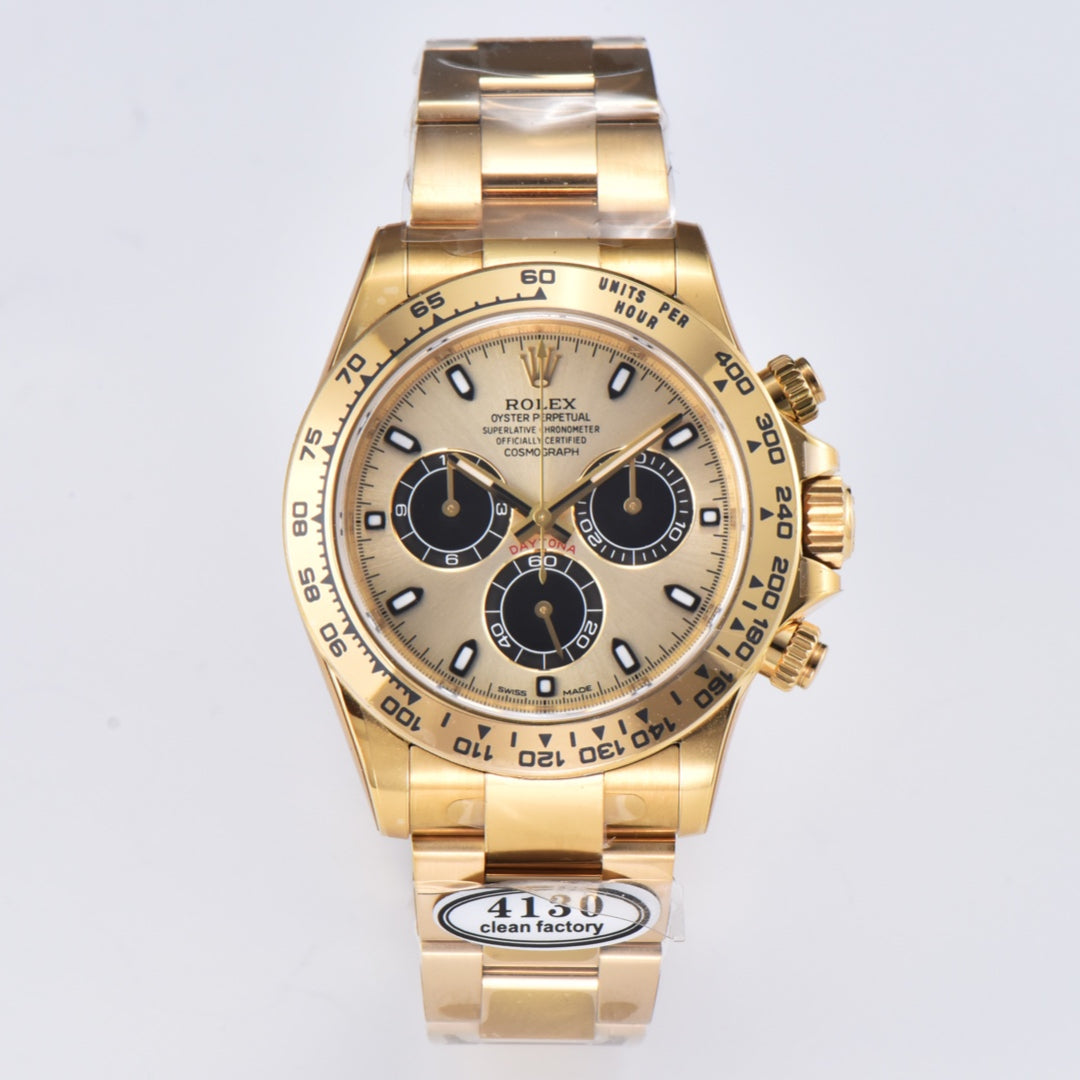 Chronograph -C-Factory -Black Yellow- Yellow gold 904L Steel- Automatic - 40mm