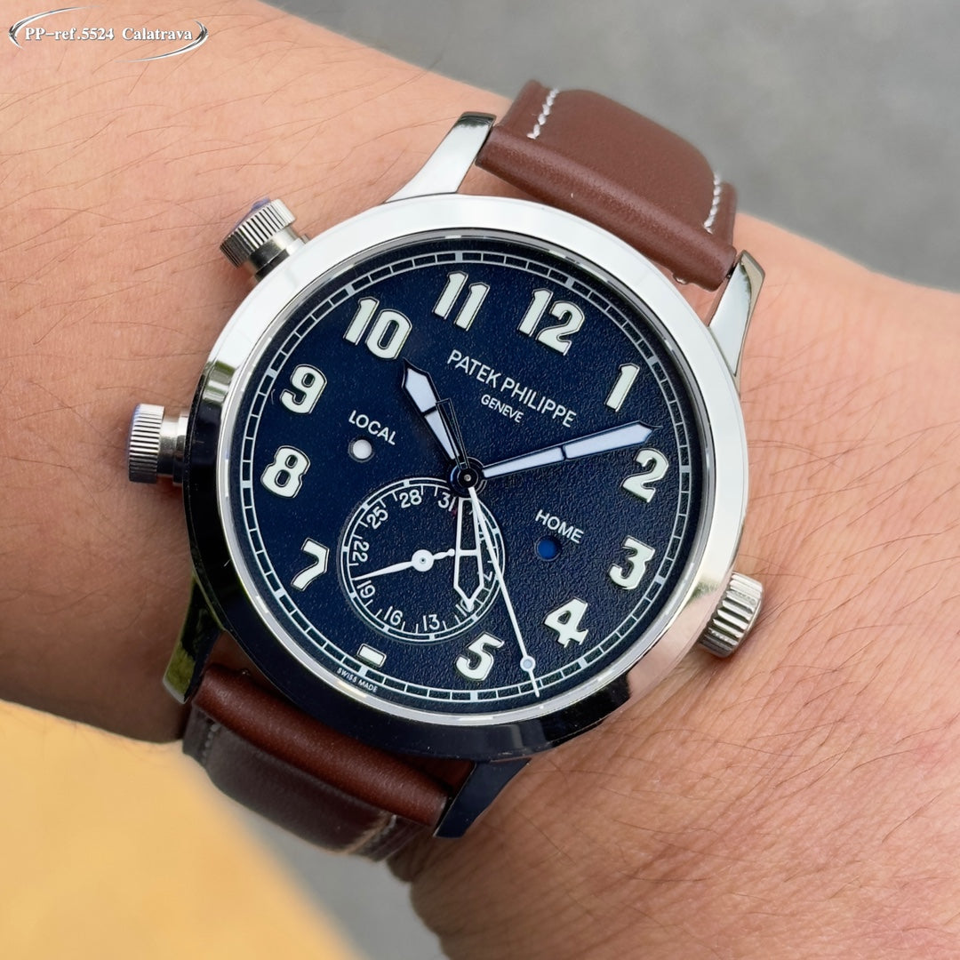 Silver Blue - Brown Leather - Automatic - 42mm