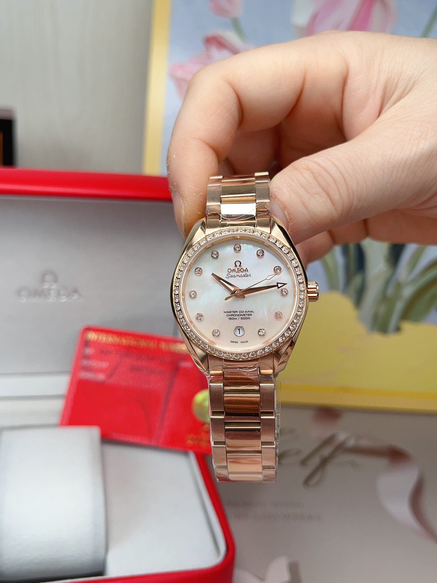 LADY -Diamond bezel -White Silver- Yellow Gold 904L Steel- Quartz - 34mm